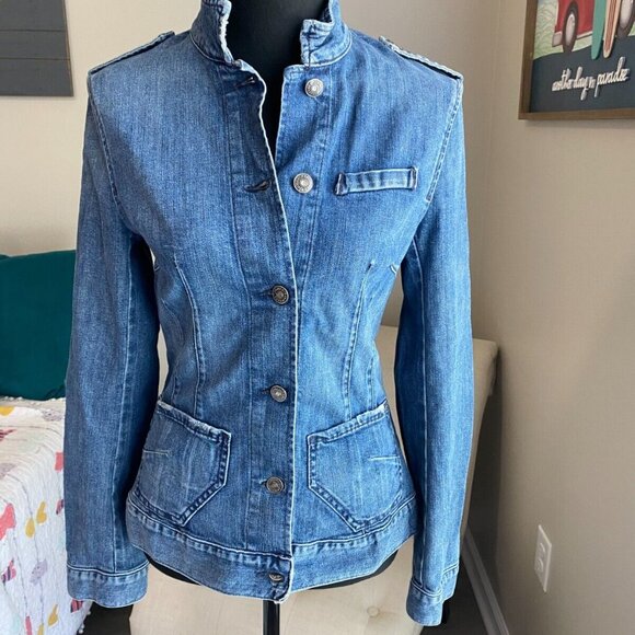 VINTAGE JAMES CURED BY SEAN FITTED JEAN JACKET SZ SMALL - Picture 1 of 9